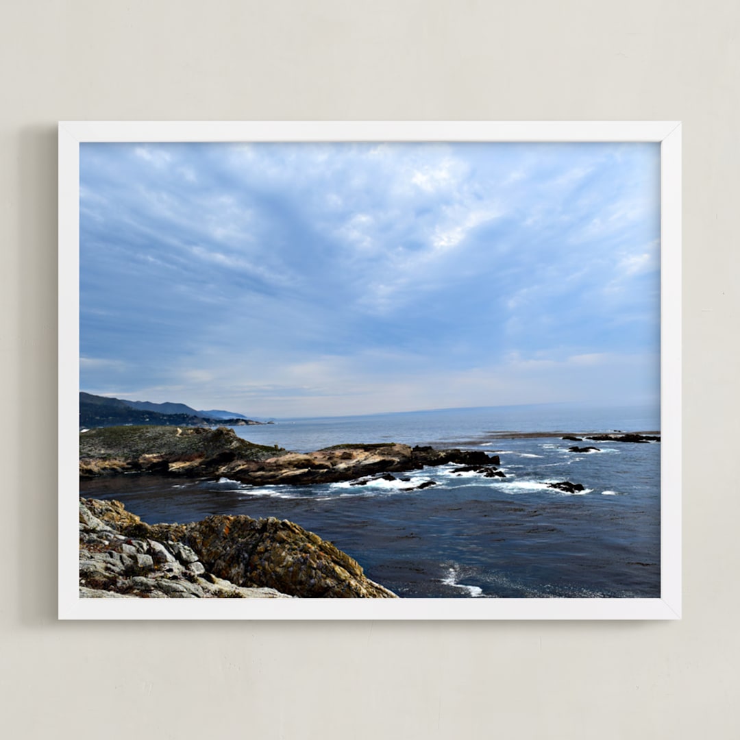 "Meet the Pacifics" - Art Print in Ocean blue by NSMARK - Framed