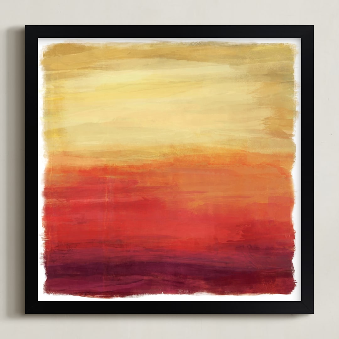 "Radiance" - Art Print in Sunrise by Hooray Creative - Framed