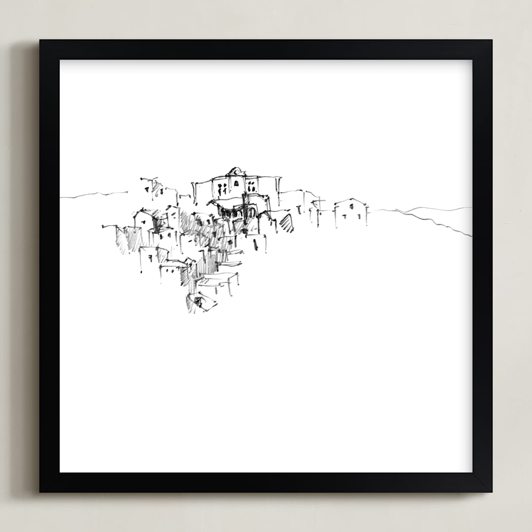 "The Sassi" - Art Print in Sassi Black by Amy Toneys - Framed