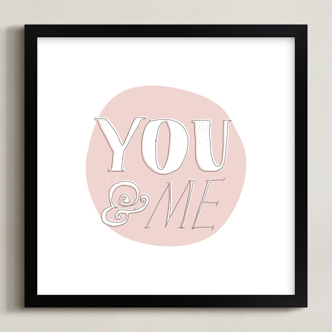 "you and me" - Art Print in Petal by Paper Rose - Framed
