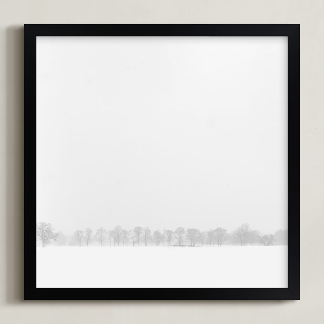 "the TREES" - Art Print in cloudy white by Gail Schechter - Framed