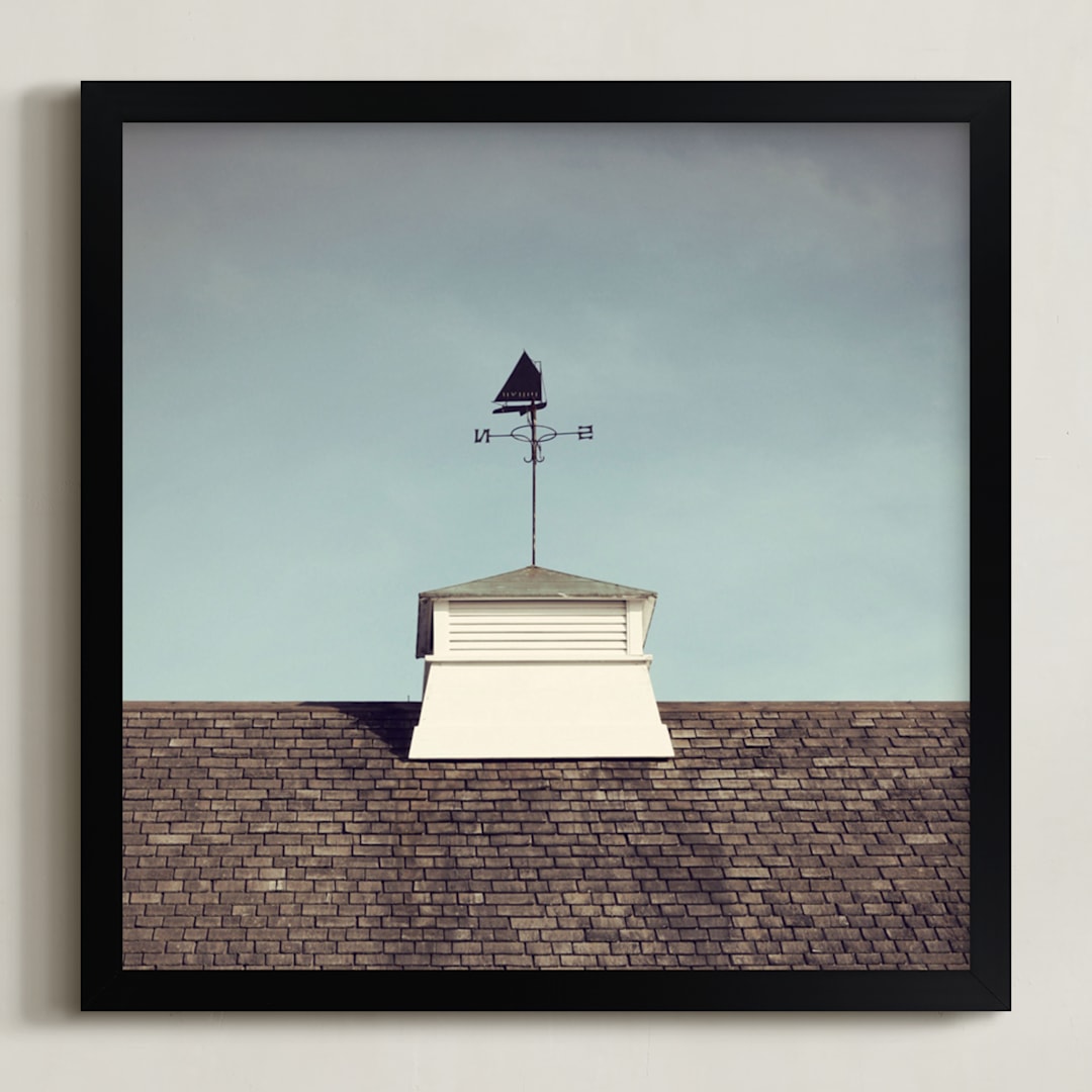 "Weather Vane" - Art Print in Sky Blue by Gray Star Design - Framed