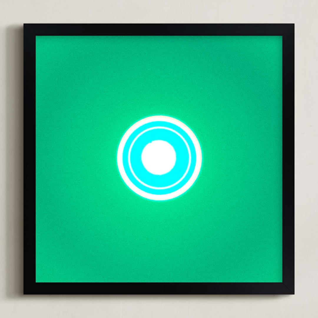 "Sun in the dust. Variations 26" - Art Print in Flat Green by Arash Fattahi Acosta - Framed