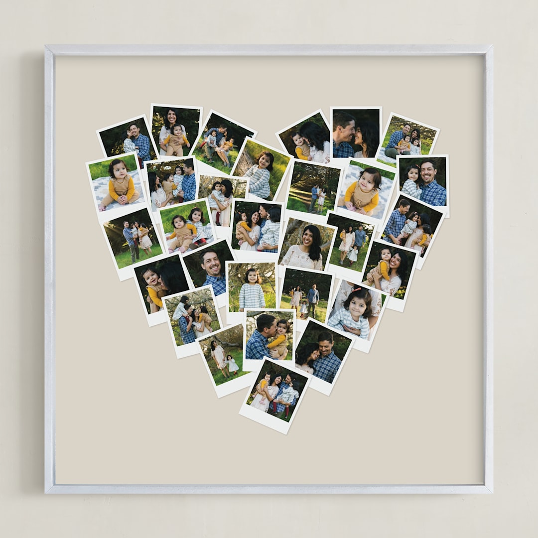 "Heart Snapshot Mix® Hues Photo Art" - Framed Photo in Warm Grey by Minted - Framed