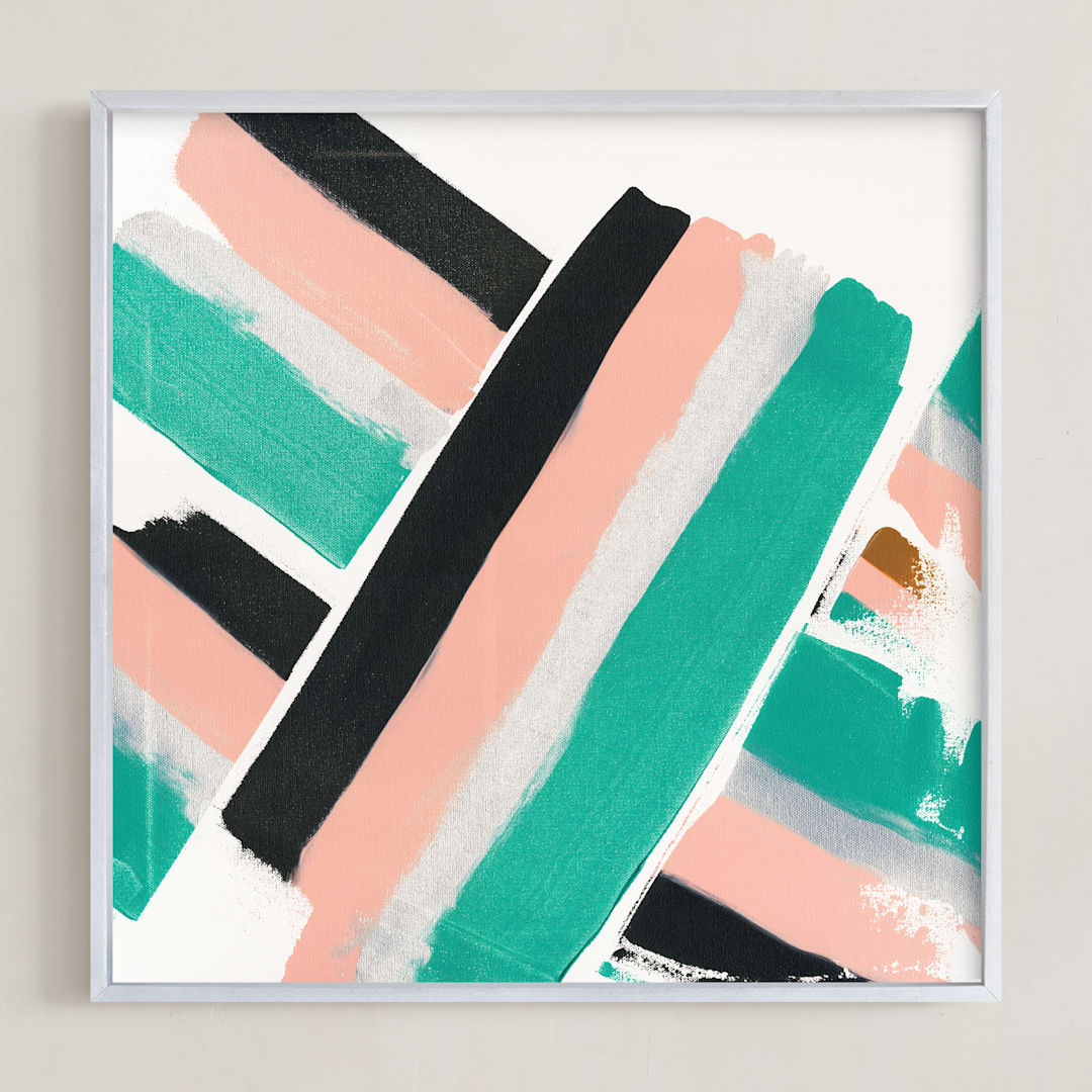 "Togetherness" - Art Print in Summer Rose by Christina Flowers - Framed