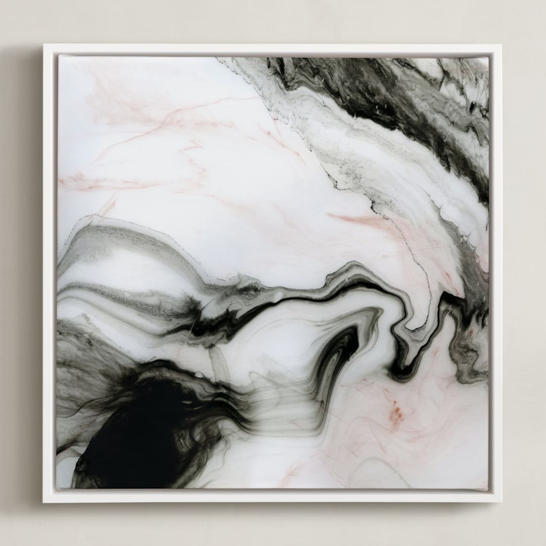 "Ethereal Marble" - Art Print in Dusted by Melanie Severin - Framed Canvas