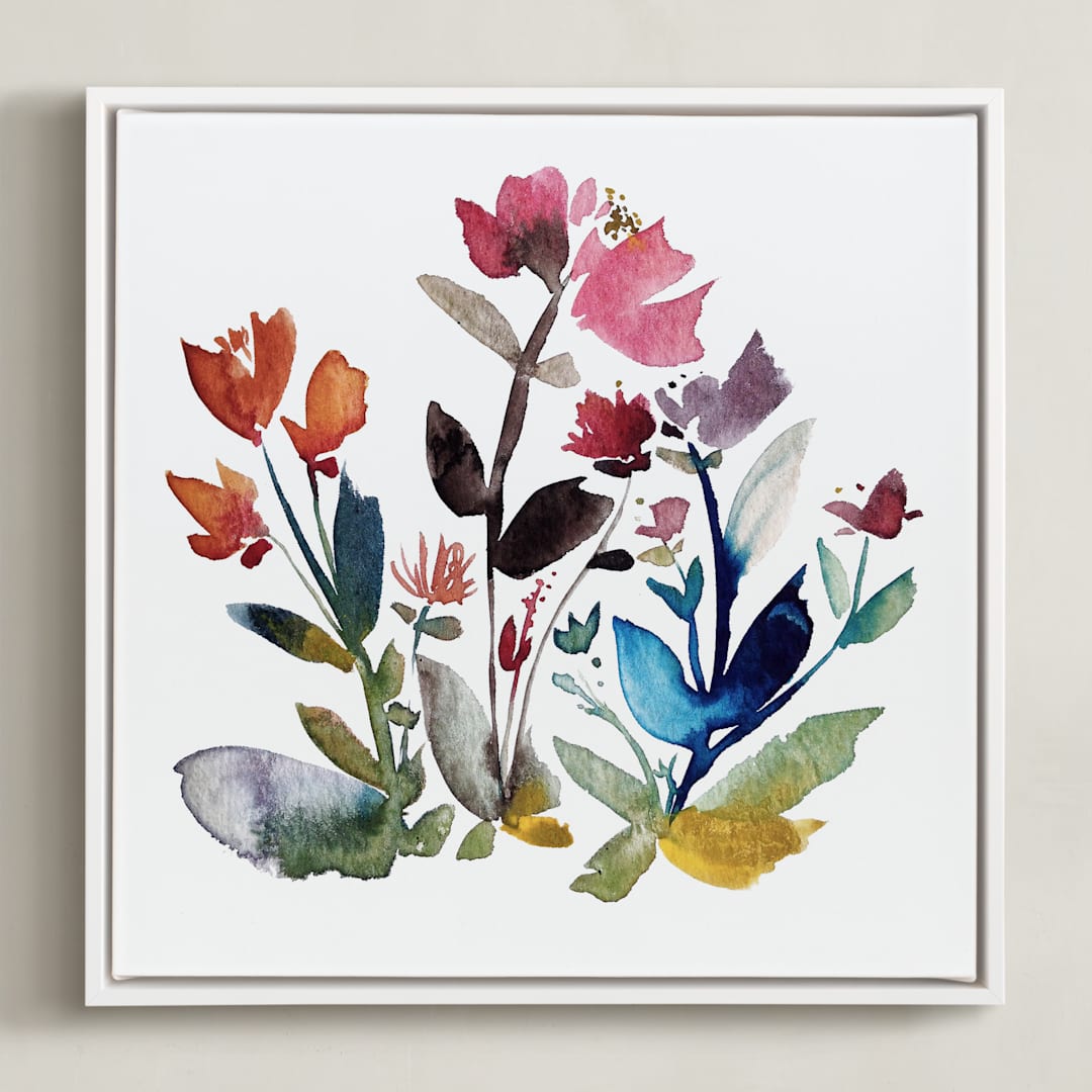 "island wildflowers no.3" - Art Print in Petal by Kiana Lee - Framed Canvas