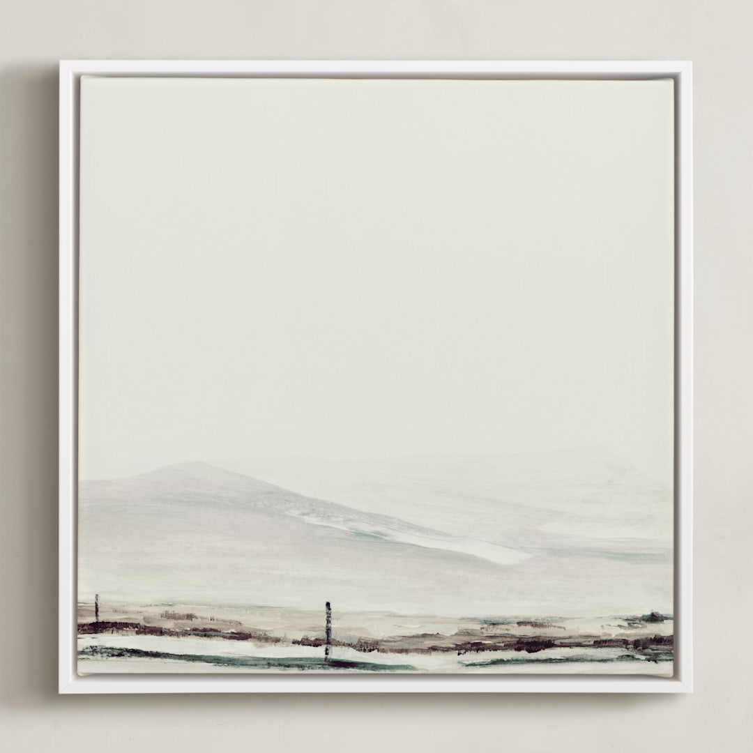 "Fitz" - Art Print in Creamy white by Mande Calhoun - Framed Canvas