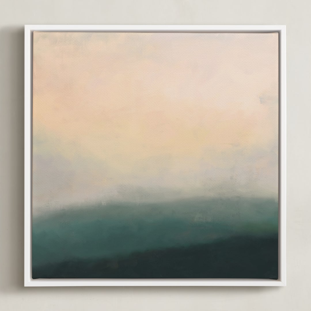 "Mystical 2" - Art Print in White by Amy Hall - Framed Canvas