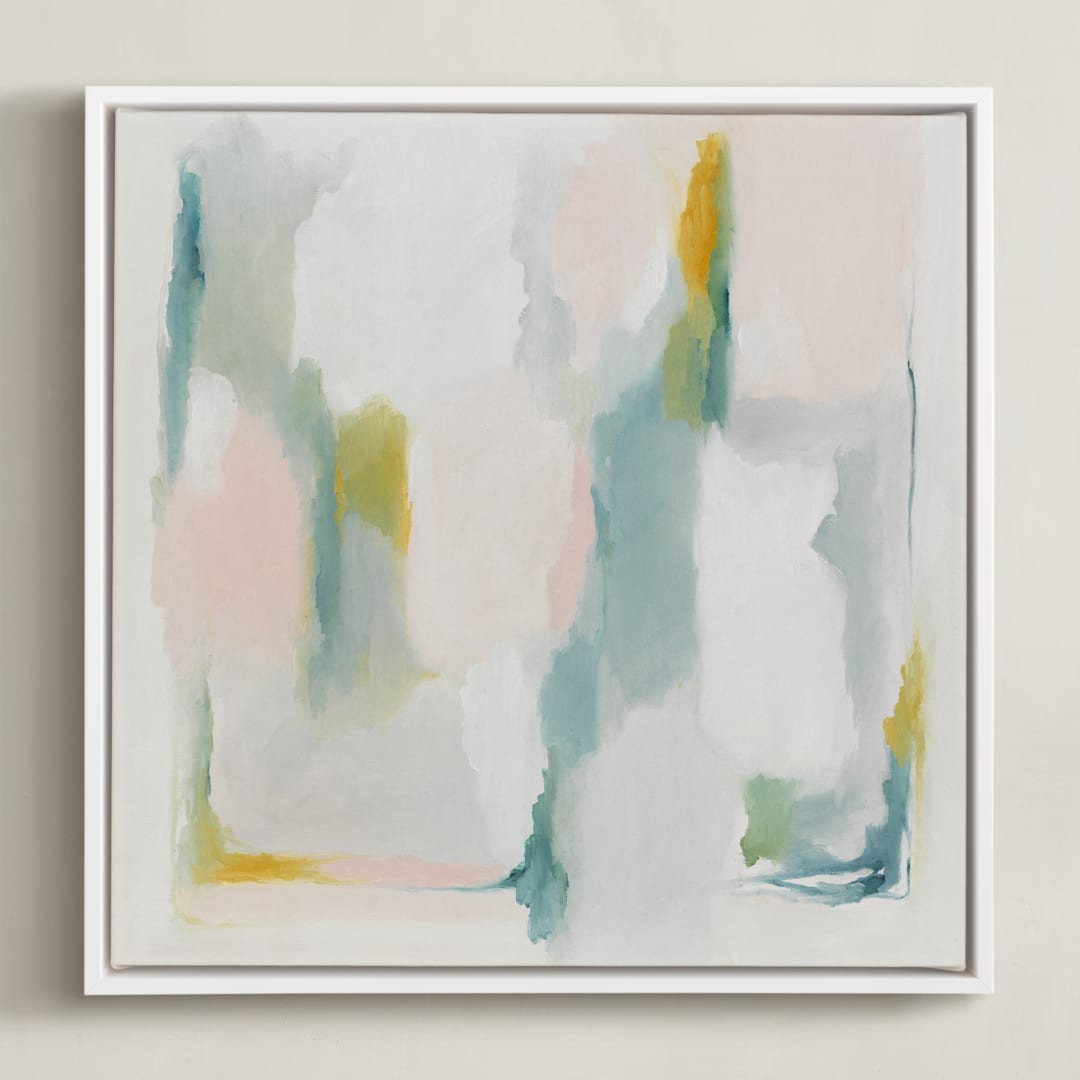 "Delicacy" - Art Print in White by Nicoletta Savod - Framed Canvas
