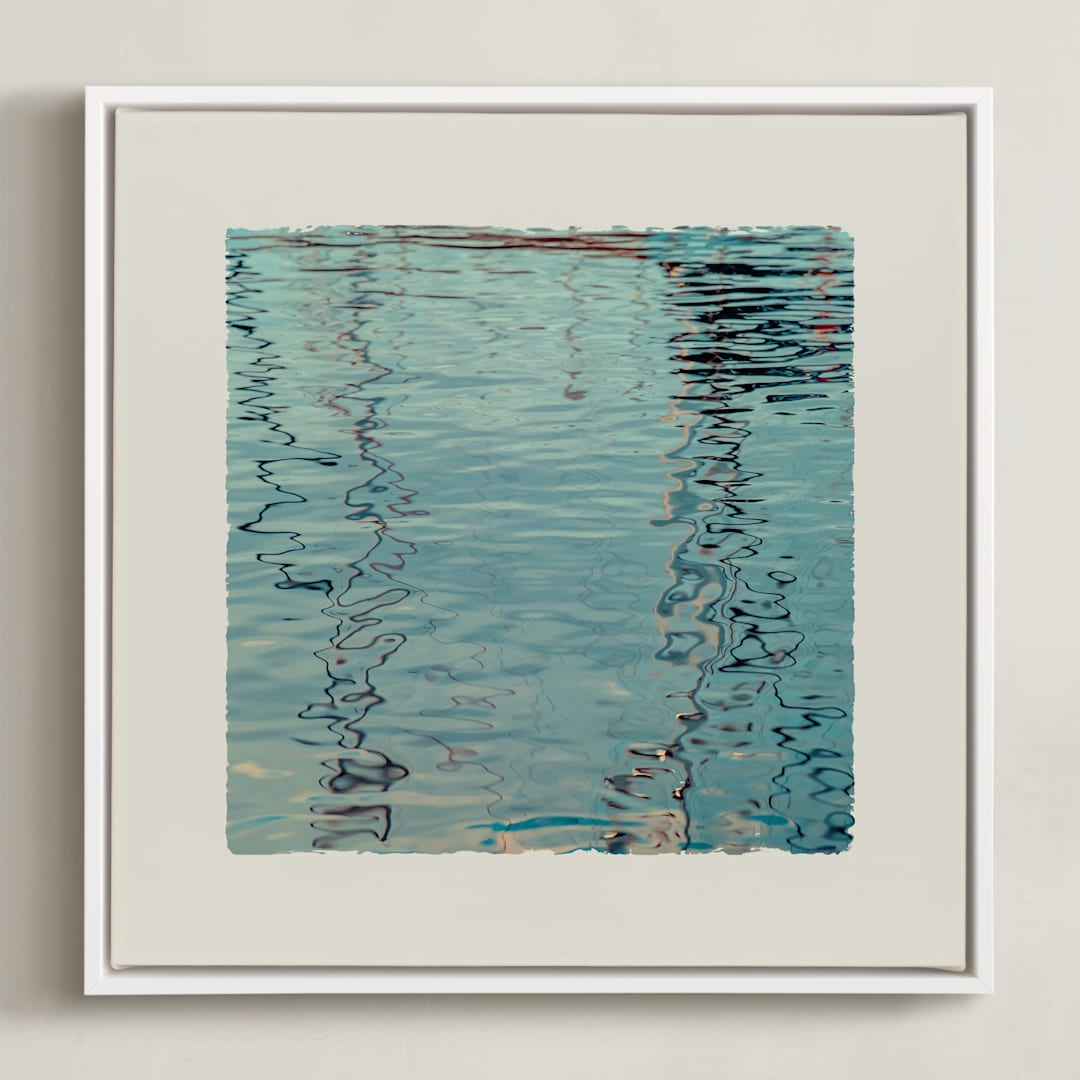 "Ocean Blue II" - Art Print in Ocean Blue by Shawna Urban - Framed Canvas