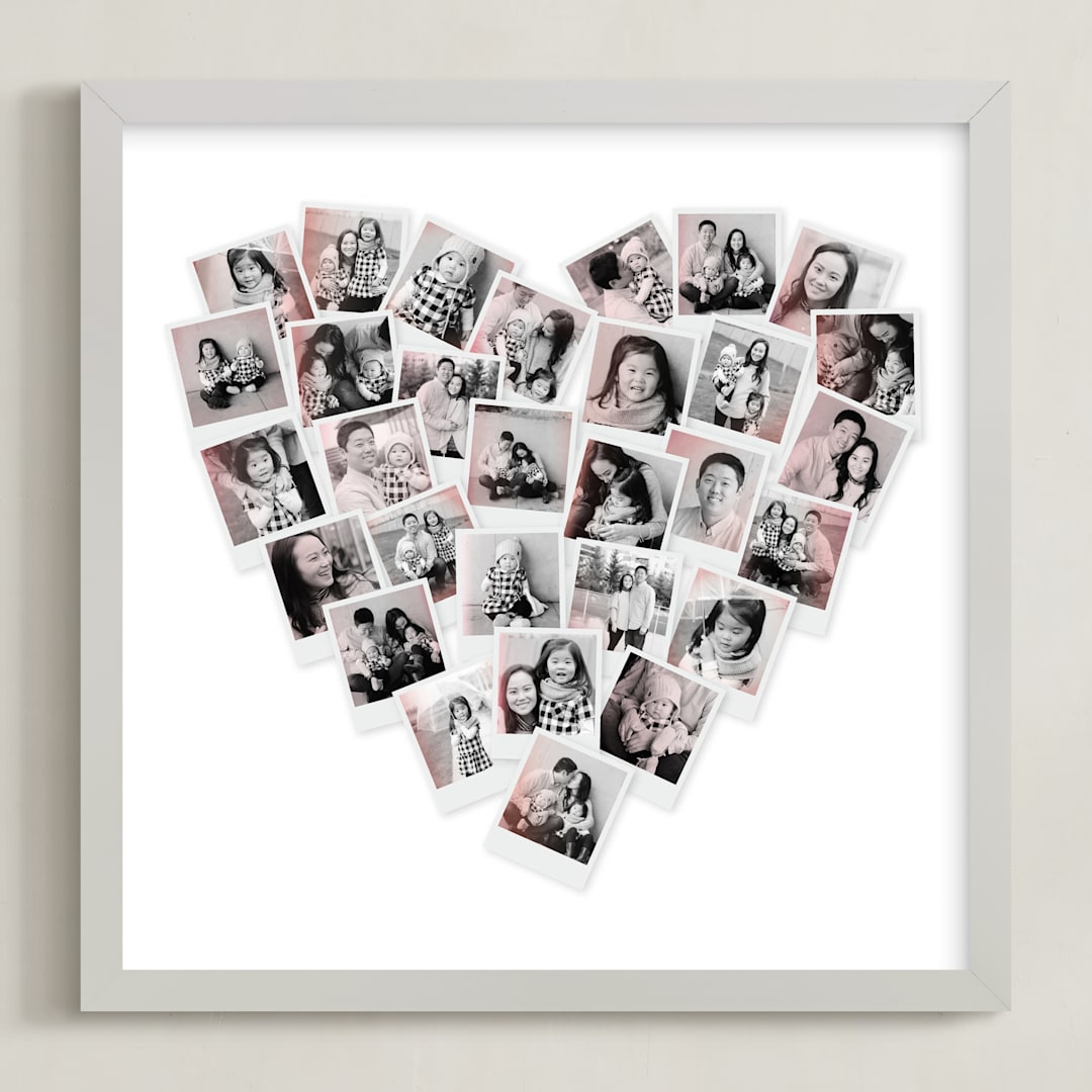 "Filter Heart Snapshot Mix® Photo Art" - Framed Photo in Blush by Minted - Framed