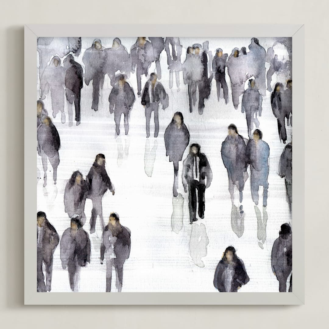 "Legal aliens" - Art Print in Office grey by Lulaloo - Framed