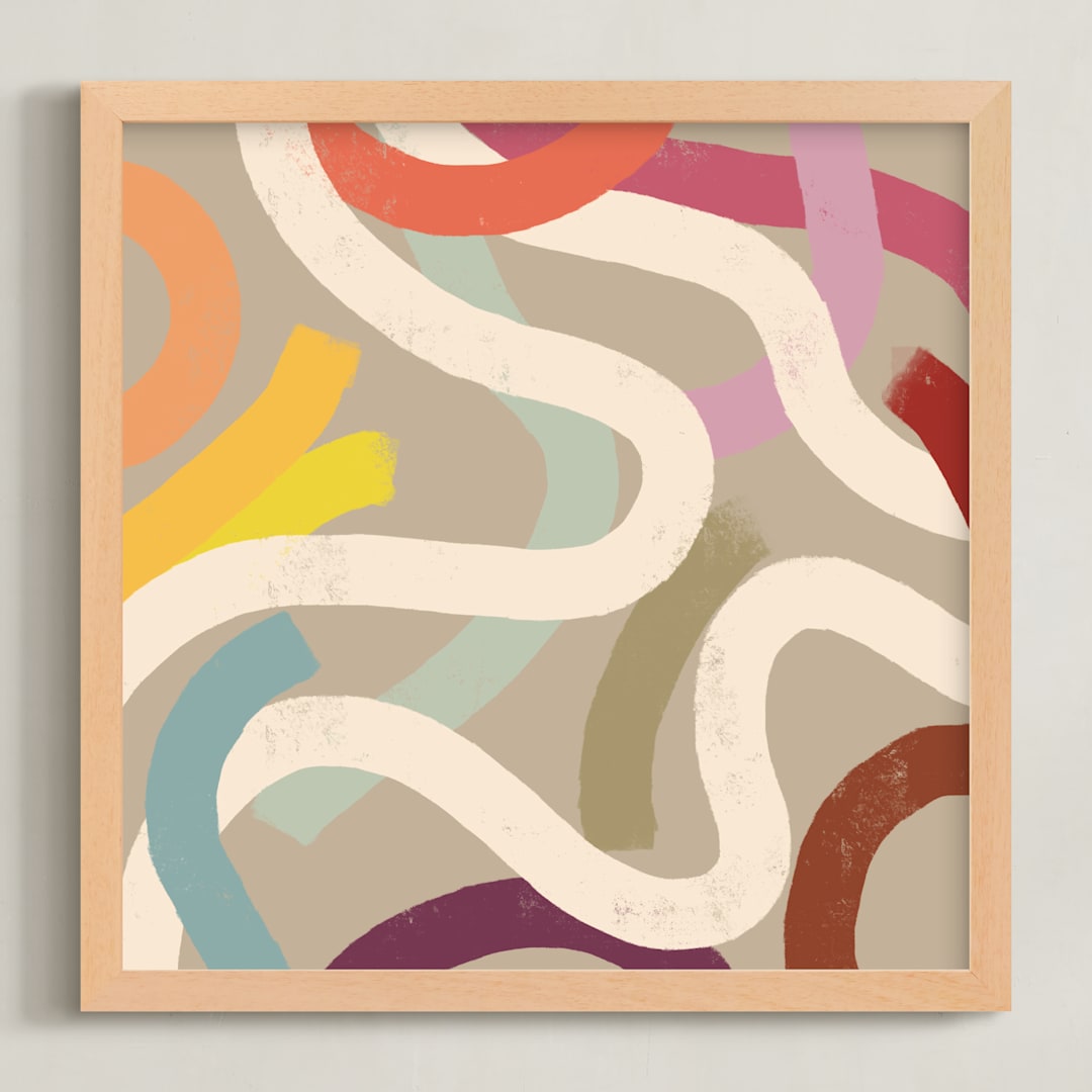 "The Dance 3" - Art Print in Sand by Paola Benenati - Framed