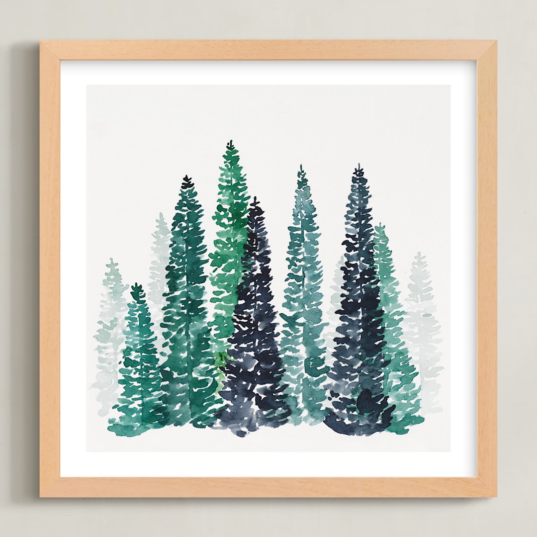 "Scenic Route" - Art Print in White by Kelsey McNatt - Framed