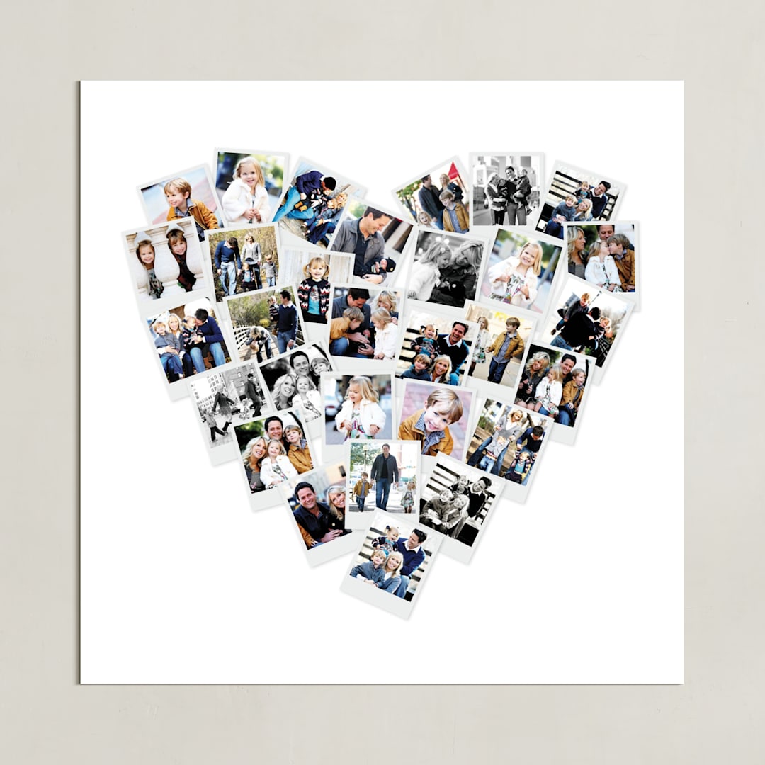 "Heart Snapshot Mix® Photo Art" - Framed Photo in White by Minted - Unframed