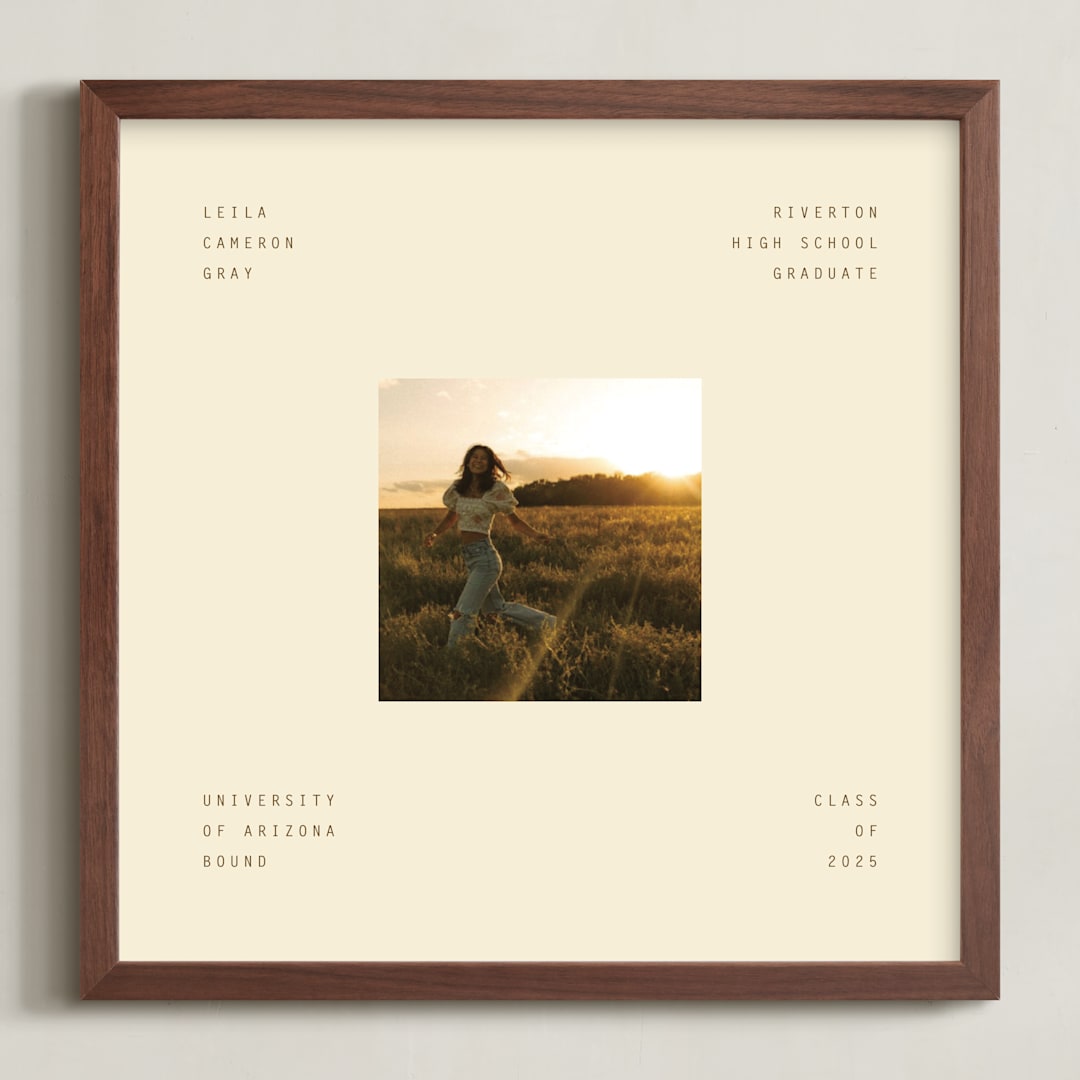 "Modern Square: Square Framed Photo" - Framed Photo in Cream by Ellen Schlegelmilch - Framed