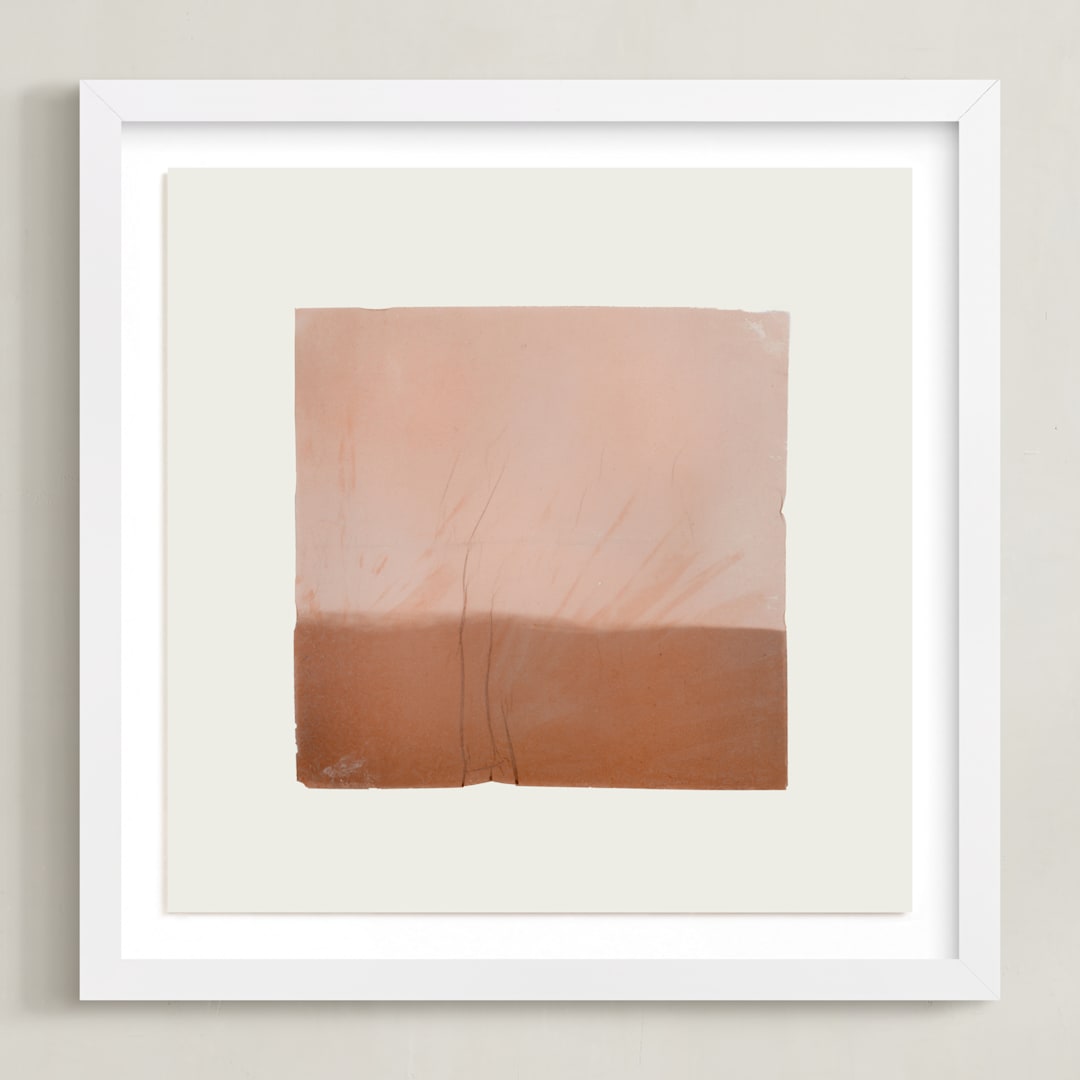 "Quatrain 3" - Art Print in Cranberry by Kamala Nahas - Framed