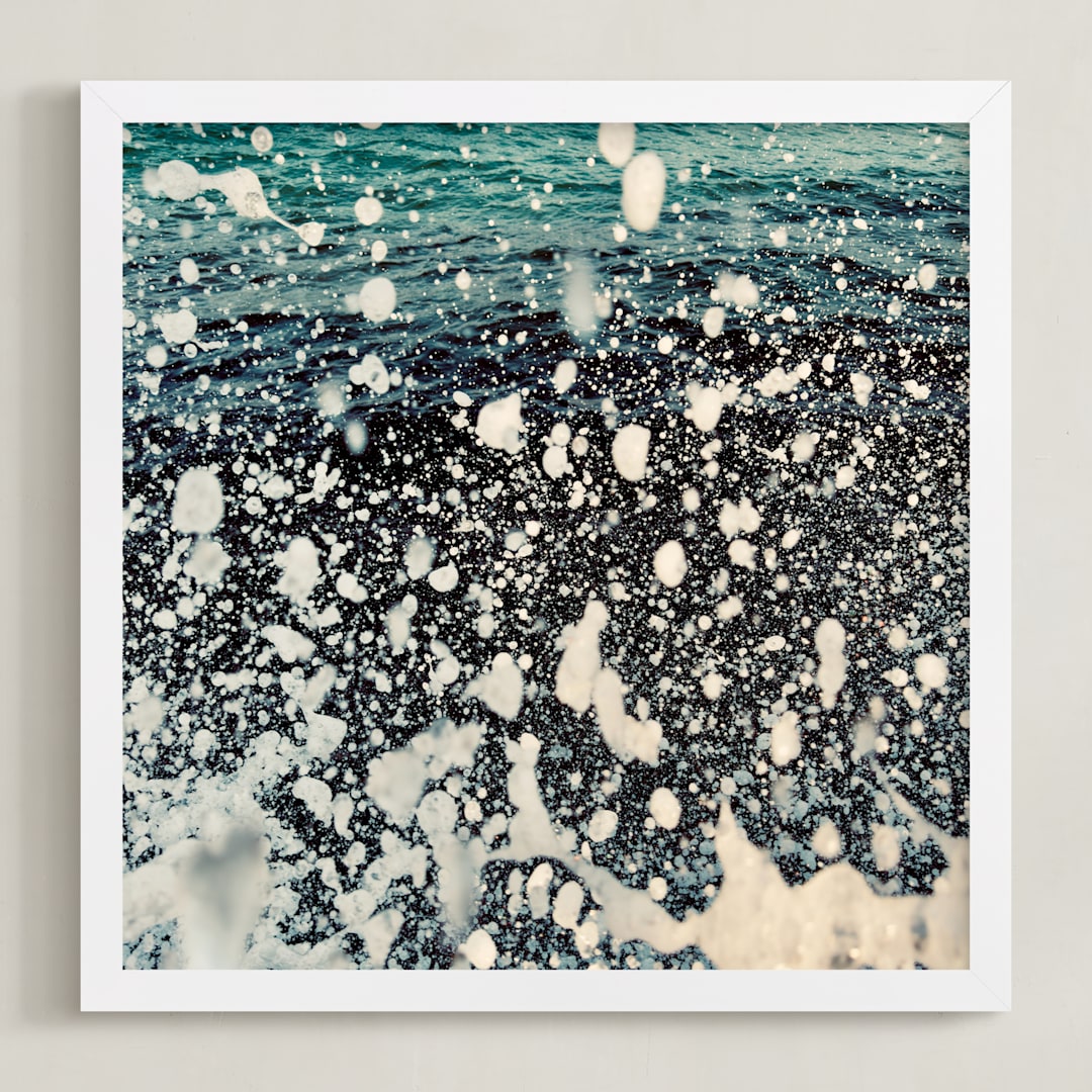 "Seaside #48" - Art Print in Ocean Green by Tal Paz-Fridman - Framed