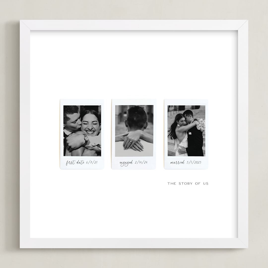 "Three Photo: Square Framed Photo" - Framed Photo in White by Olivia Kanaley Inman - Framed