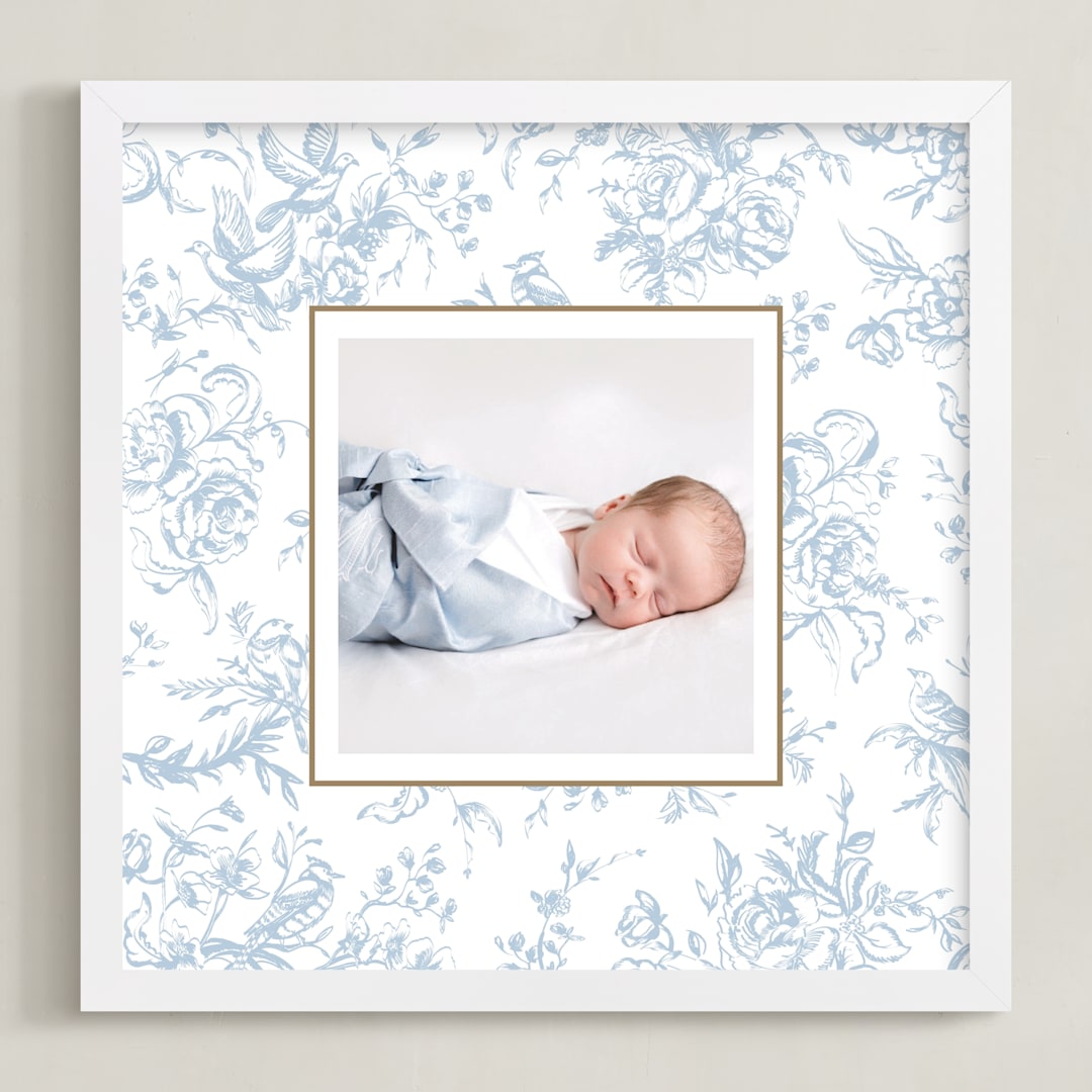 "Dreamy Toile" - Framed Photo in Sky by Teju Reval - Framed