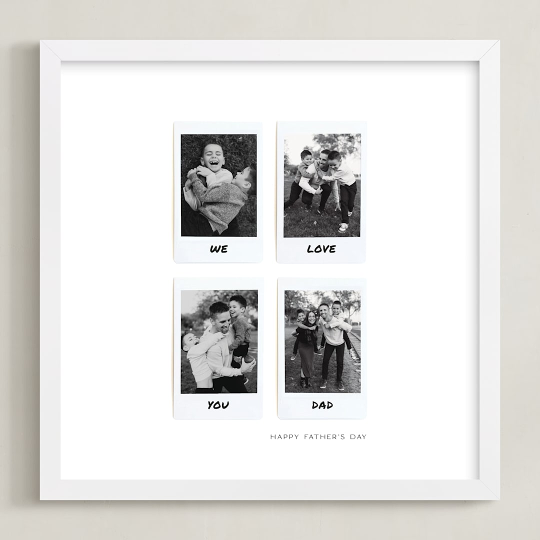 "Four Photo: Square Framed Photo" - Framed Photo in White by Olivia Kanaley Inman - Framed