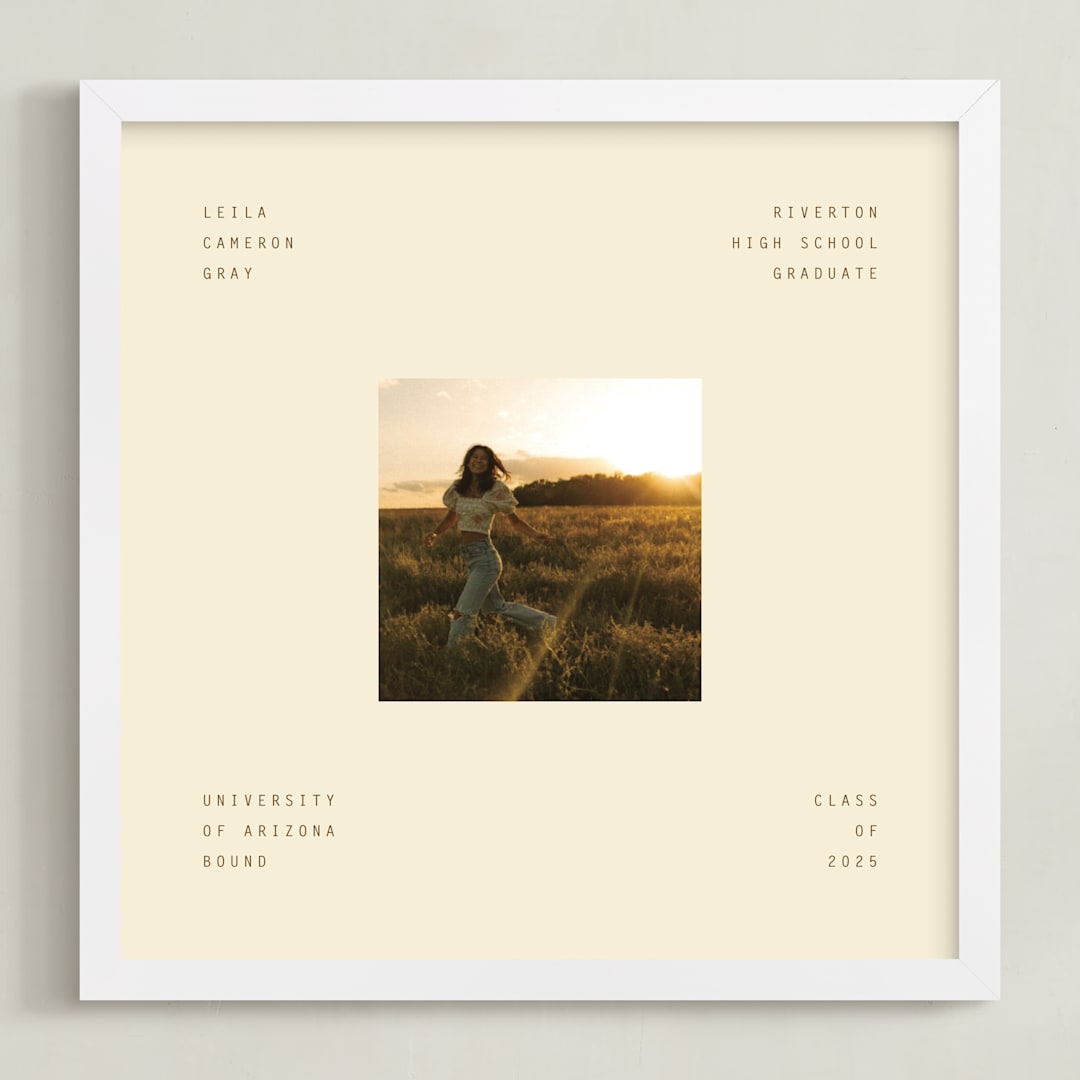 "Modern Square: Square Framed Photo" - Framed Photo in Cream by Ellen Schlegelmilch - Framed