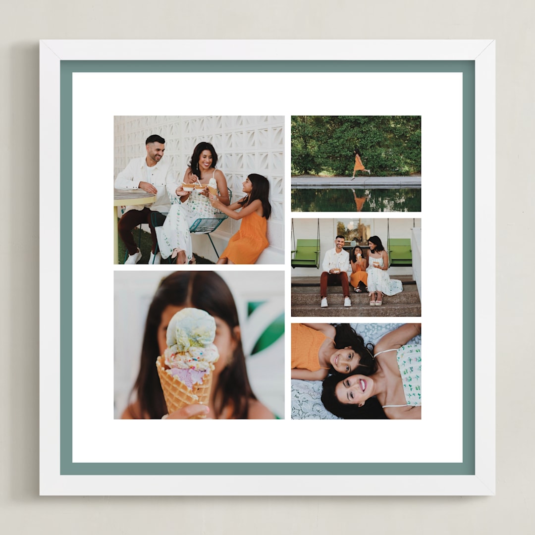 "Multi Border" - Framed Photo in Sage by Carolyn MacLaren - Framed