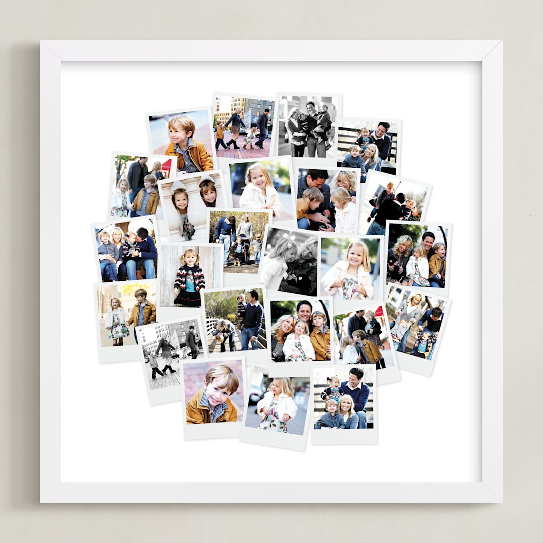 "Circle Snapshot Mix® Photo Art" - Framed Photo in White by Minted - Framed