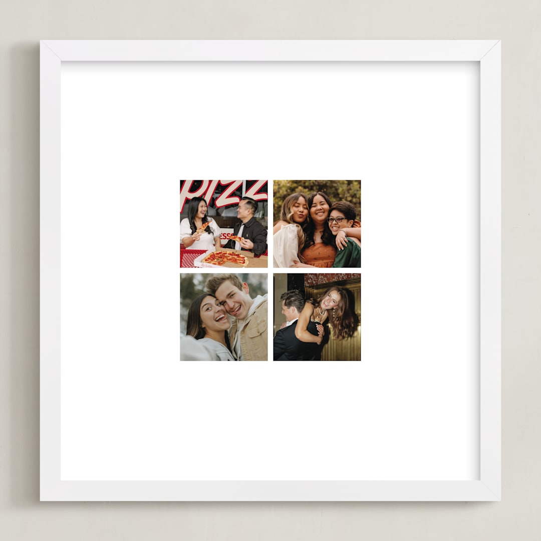 "Photo Strip: Square Framed Photo" - Framed Photo in White by Minted - Framed