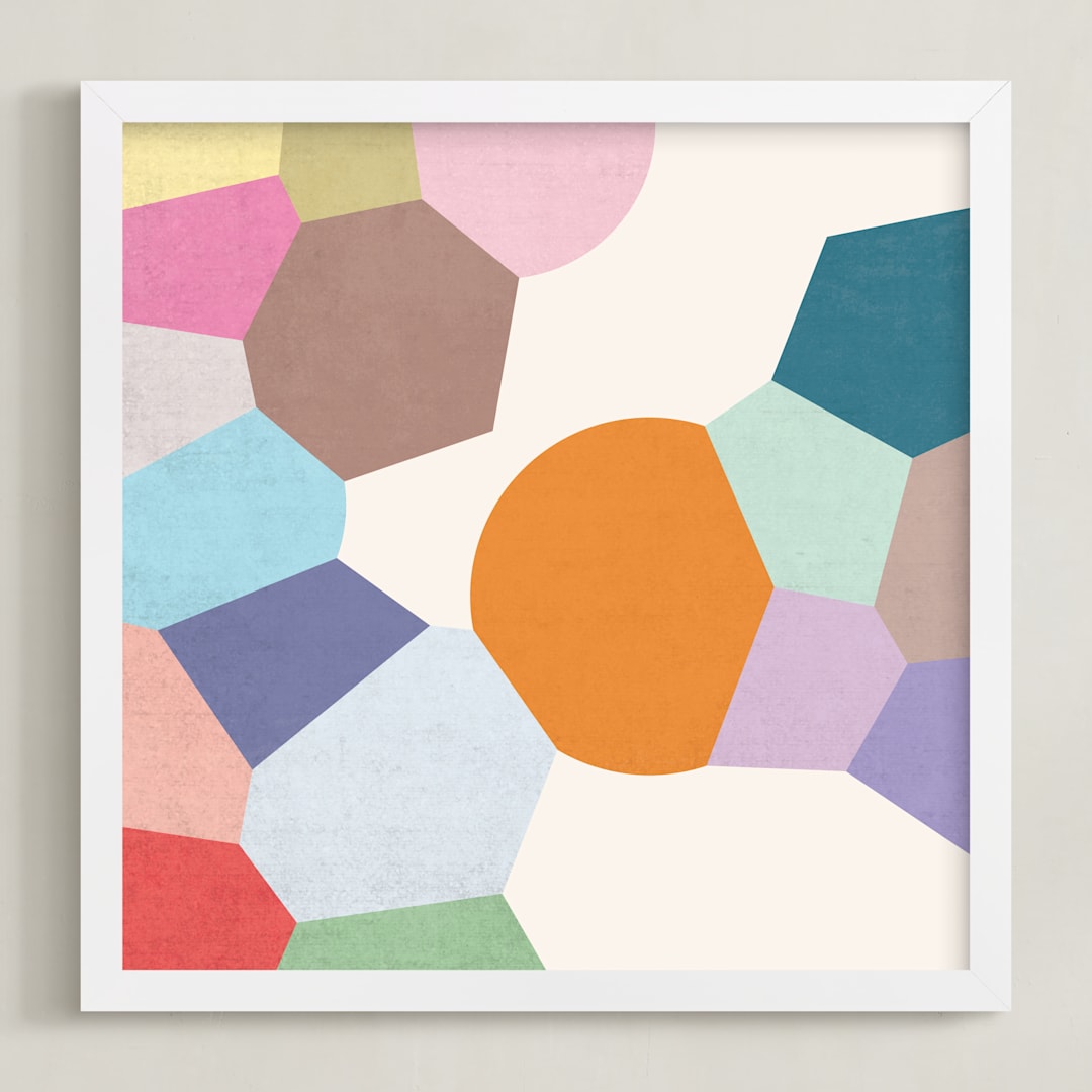 "Pointilize I" - Art Print in Multi by Amber Barkley - Framed