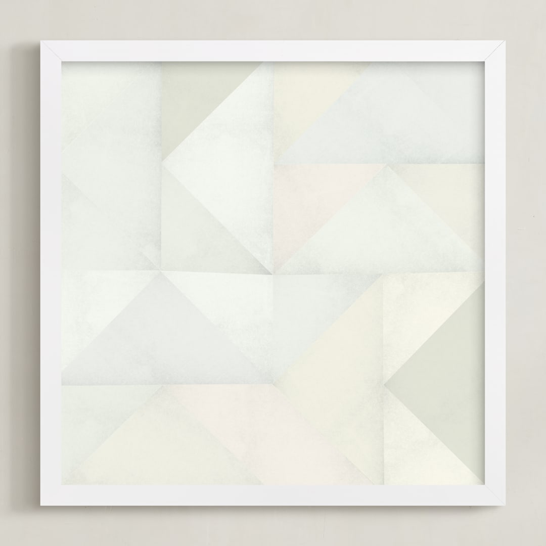 "quilt block 01" - Art Print in Green Spring by Leanne Friedberg - Framed
