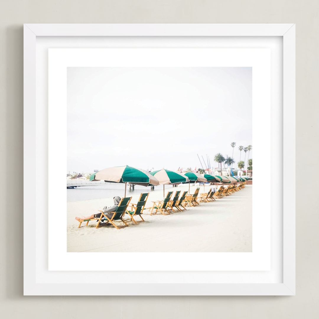 "San Diego Winter" - Art Print in sand by Dariela Cruz - Framed