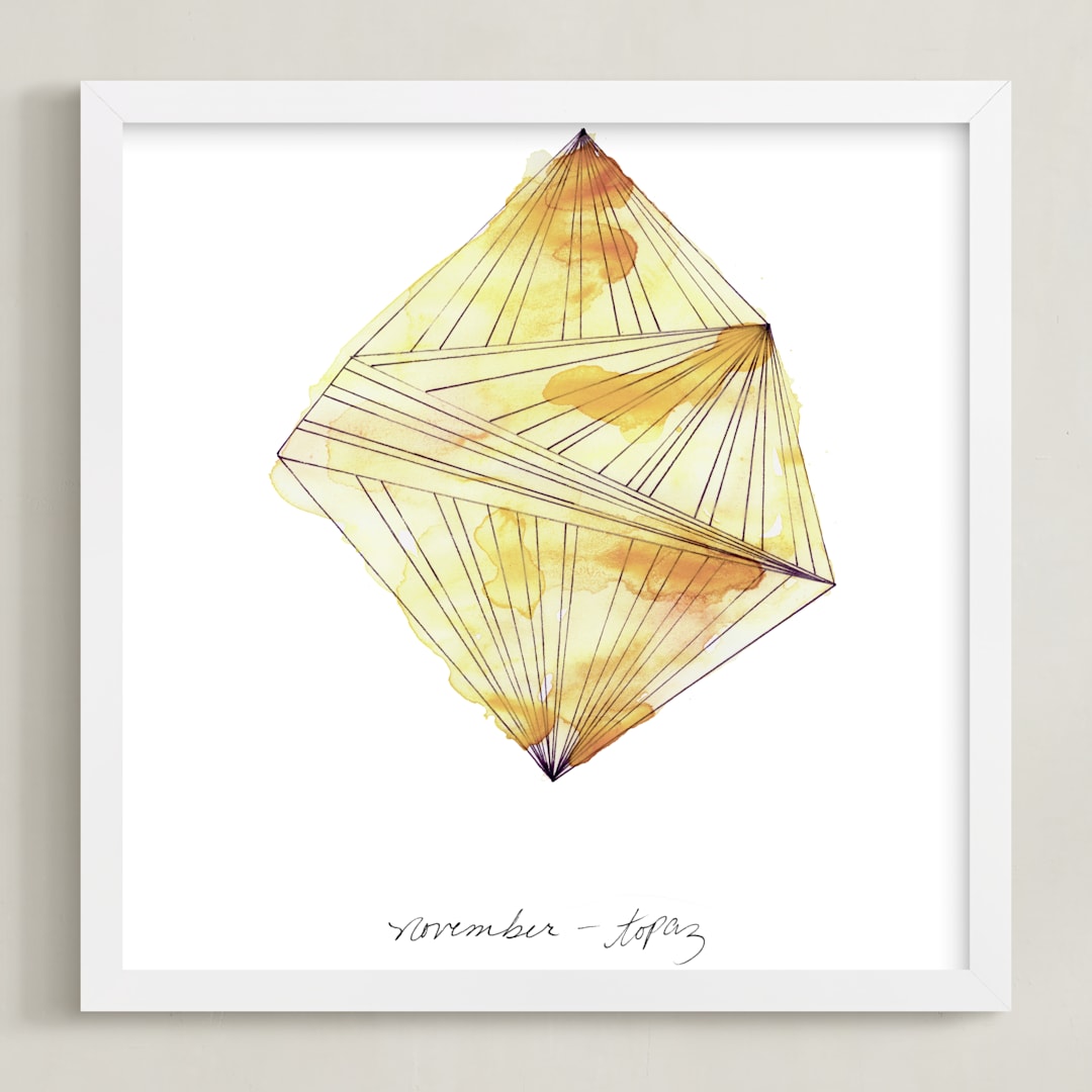 "November - Topaz" - Art Print in Topaz by Naomi Ernest - Framed