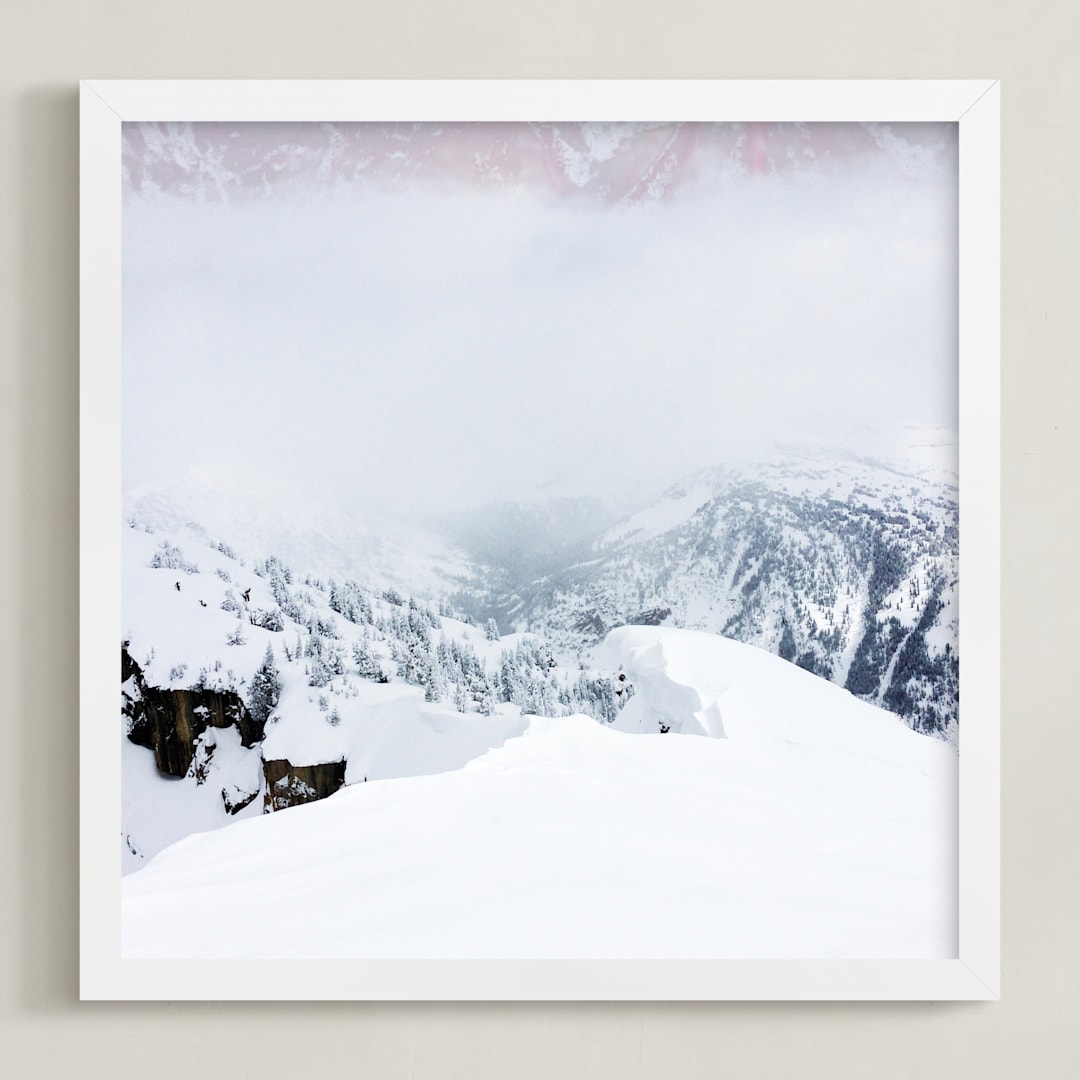 "Targhee Ridge" - Art Print in Fog by Gaucho Works - Framed