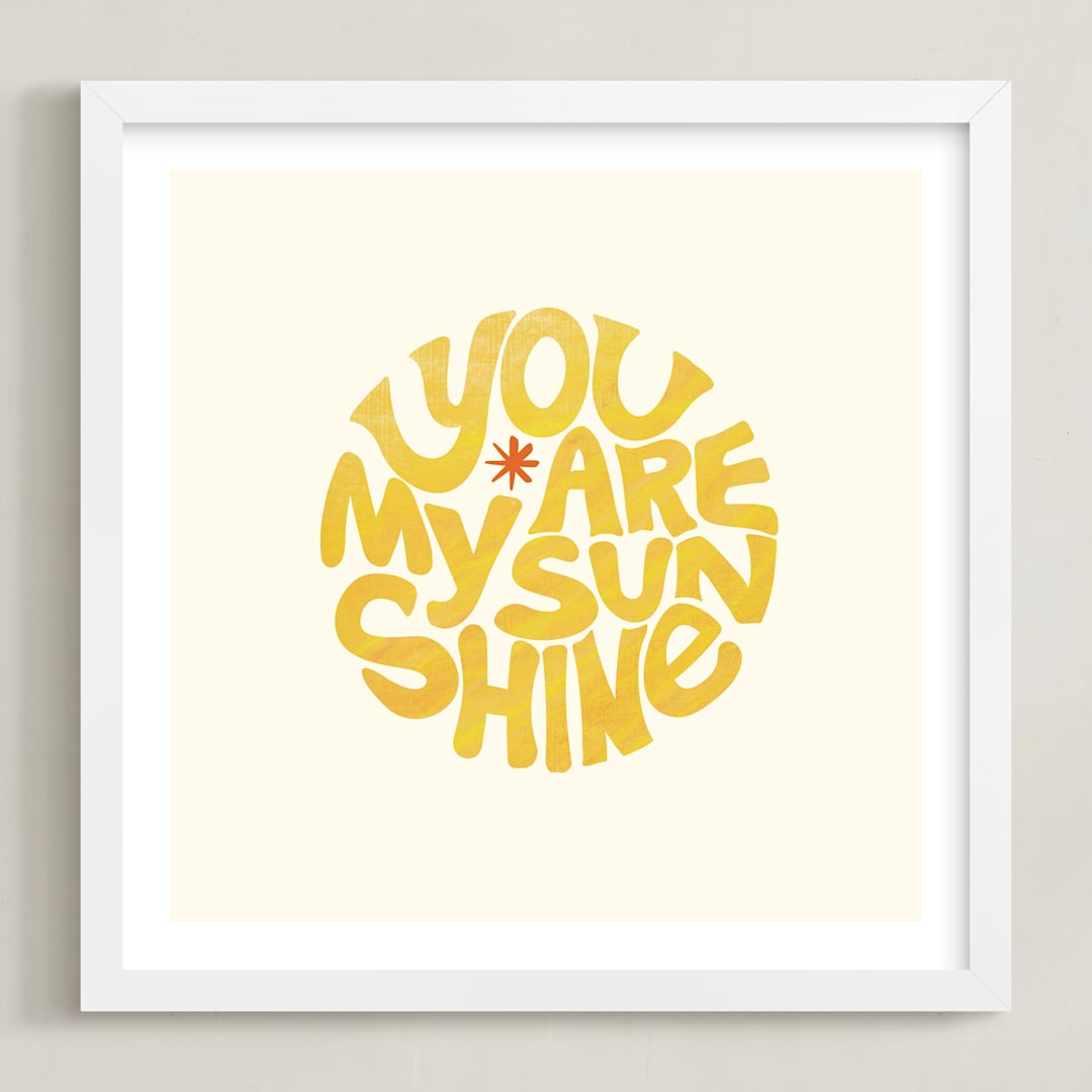 "Forever Sunshine" - Art Print in Sunflower by Carrie ONeal - Framed