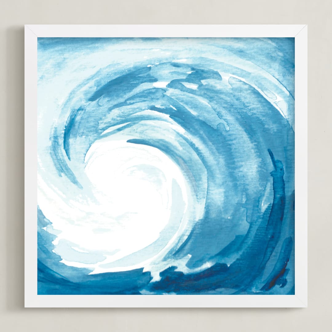 "Epic" - Art Print in Teal by Jessie Steury - Framed