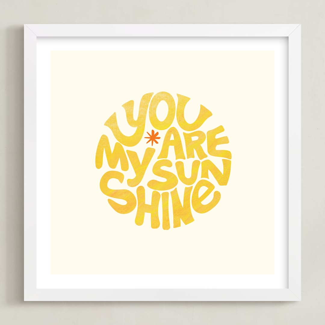 "Forever Sunshine" - Art Print in Sunflower by Carrie ONeal - Framed