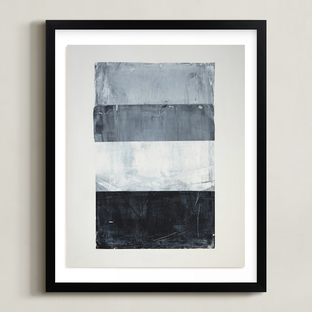 "tonality II" - Art Print in Slate by Sara Hicks Malone - Framed