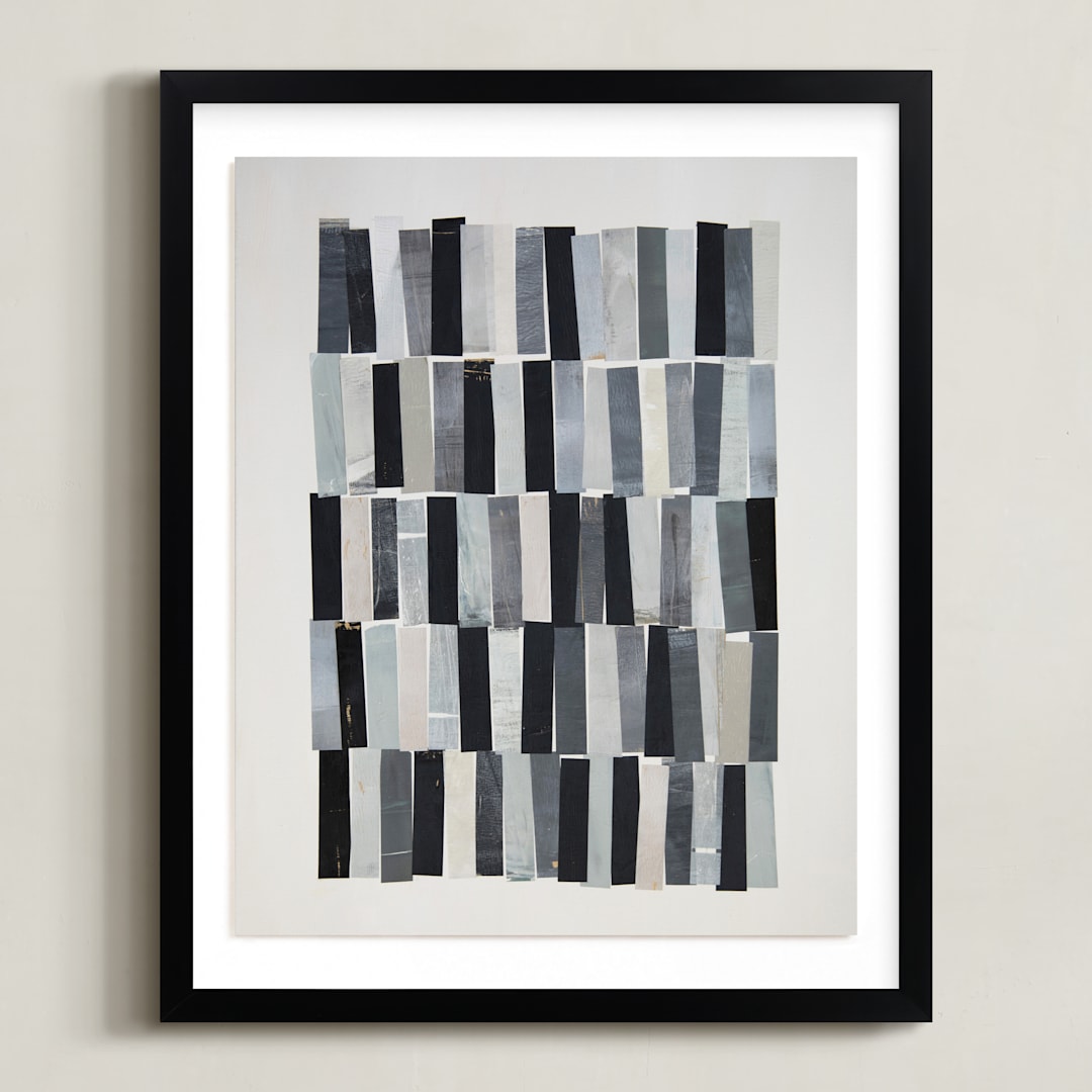 "tonality I" - Art Print in Slate by Sara Hicks Malone - Framed