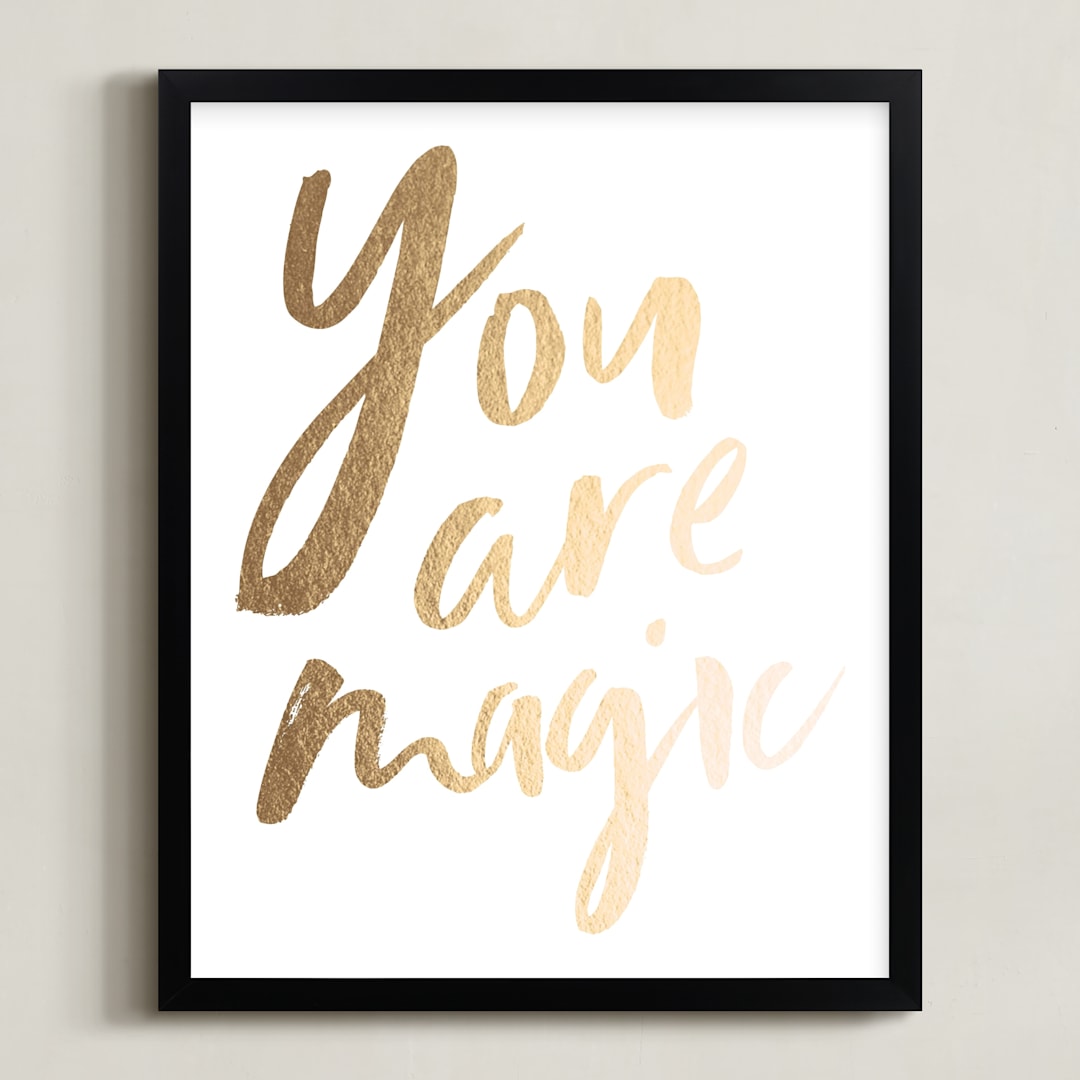 "Magical" - Custom Foil Print in Gold by AK Graphics - Framed