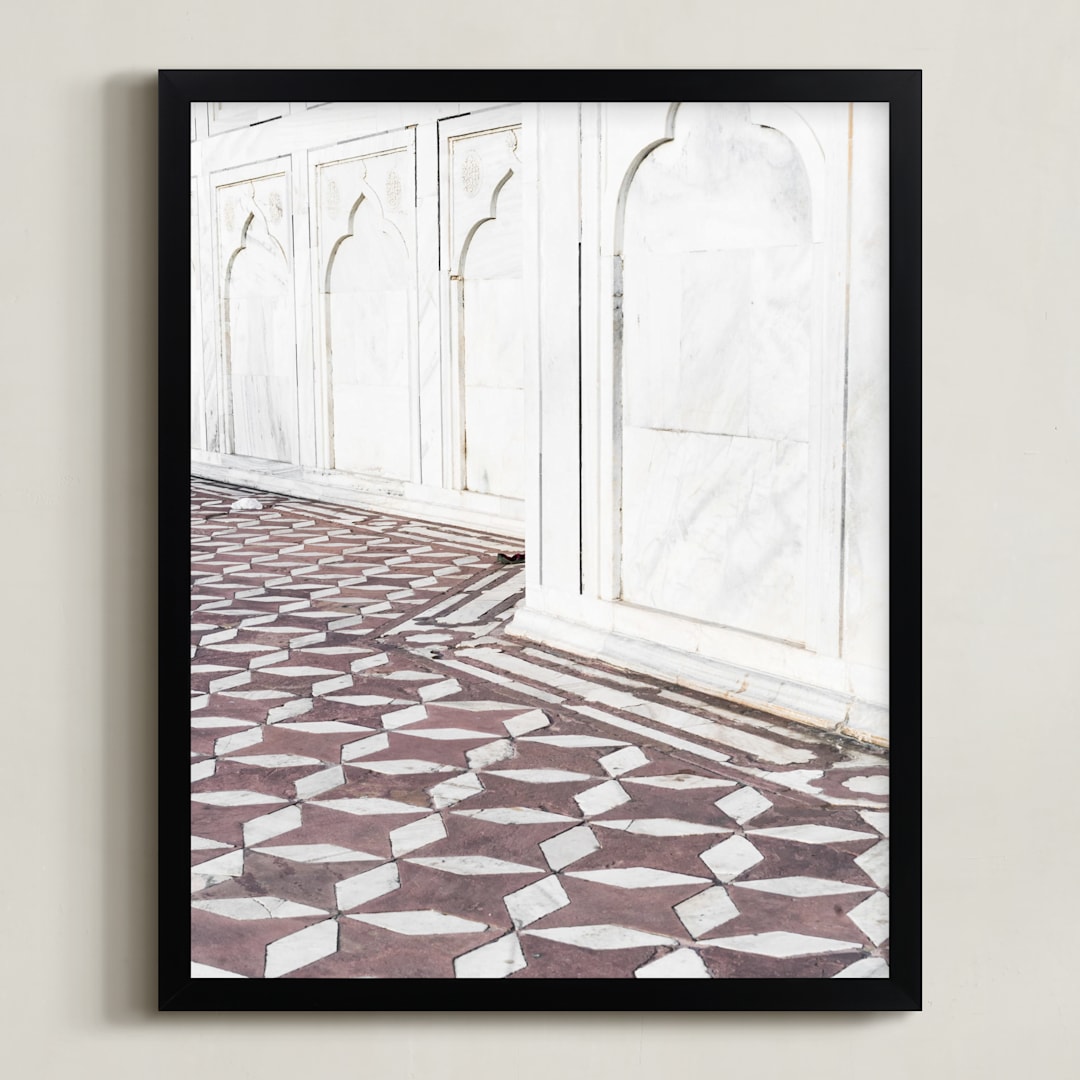 "Palace Walk 2" - Art Print in sandstone by Kamala Nahas - Framed