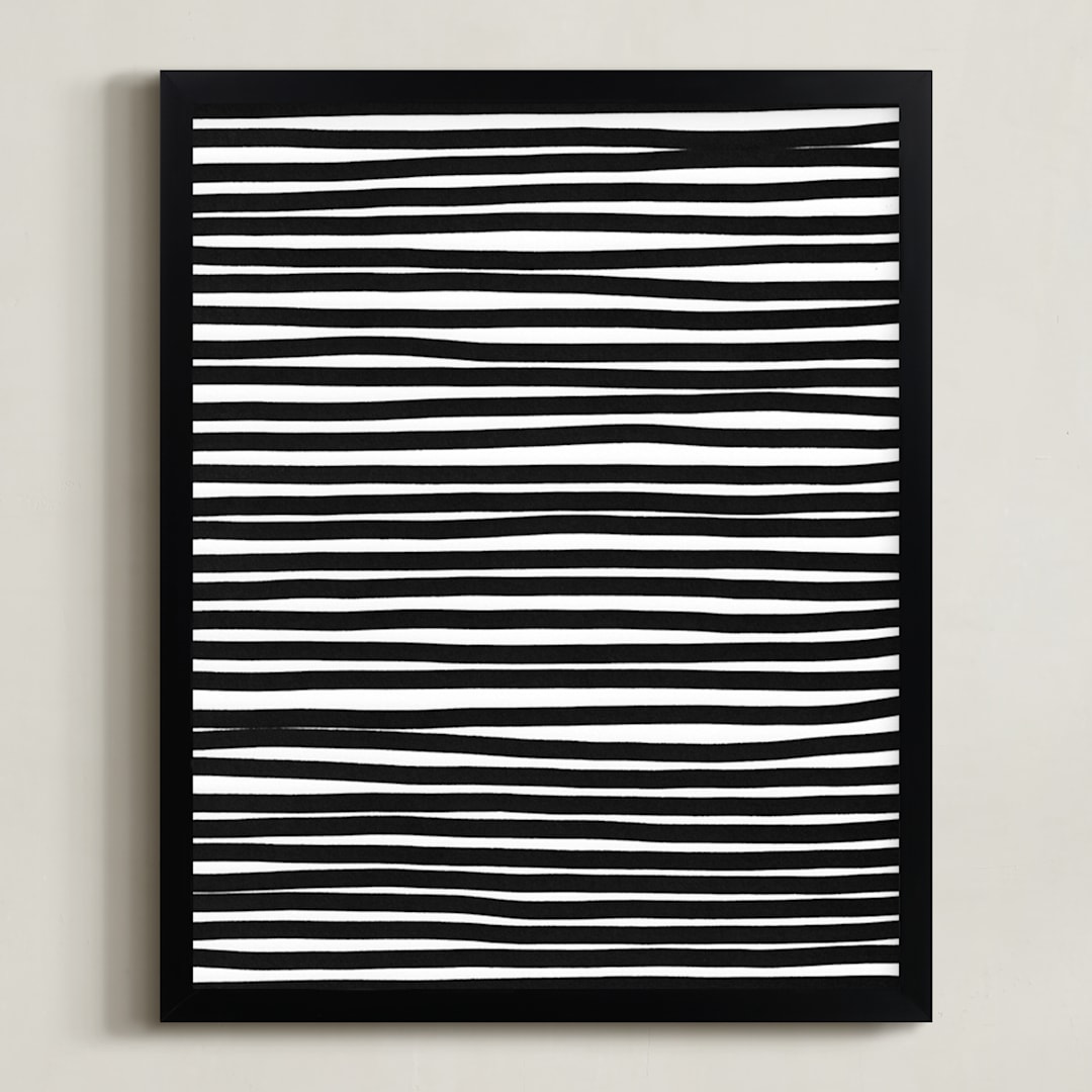 "Line Drawing 4-131224" - Art Print in Black by Jaime Derringer - Framed