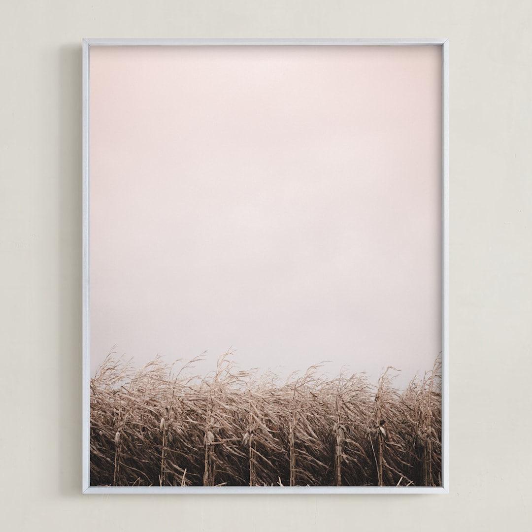 "Late Harvest" - Art Print in Mist by Robin Ott - Framed