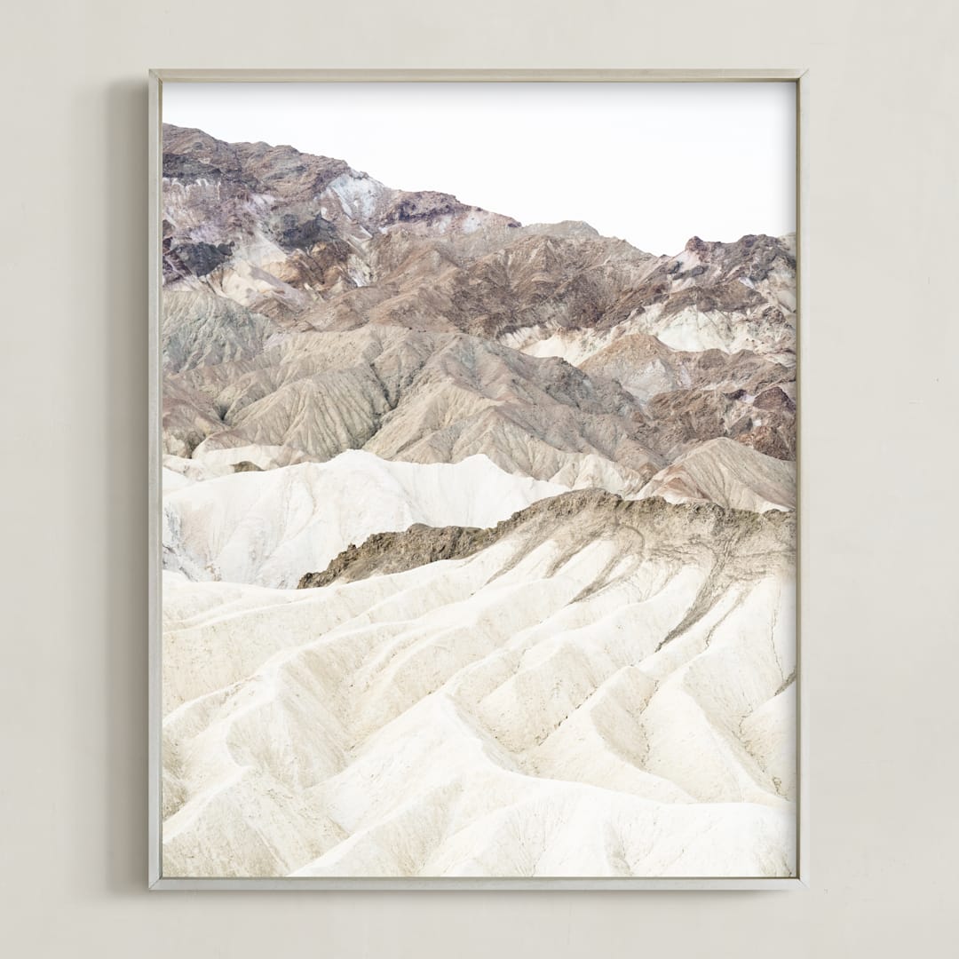 "white canyon 3" - Art Print in cream by Kamala Nahas - Framed