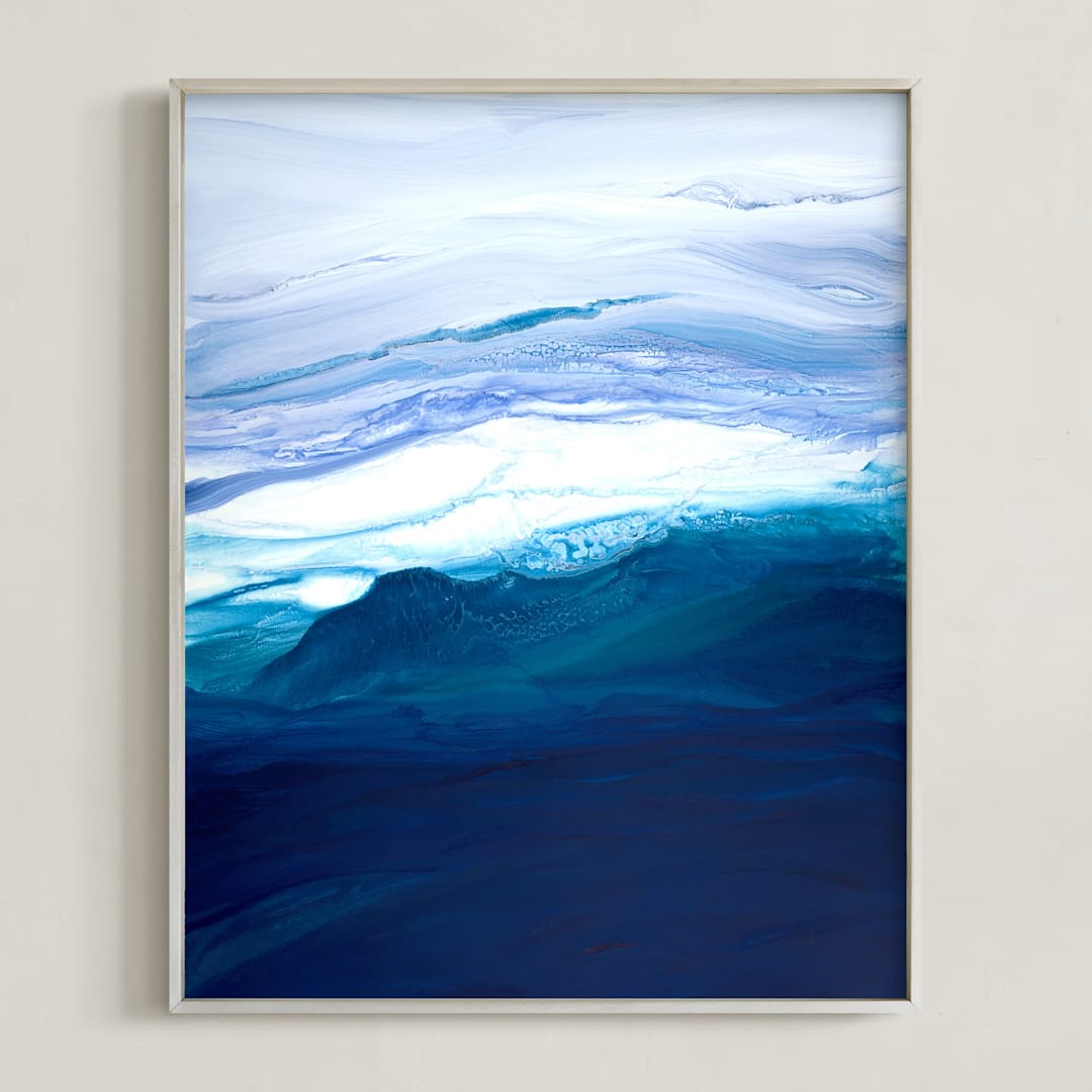 "saltwater current" - Art Print in saltwater by Teodora Guererra - Framed