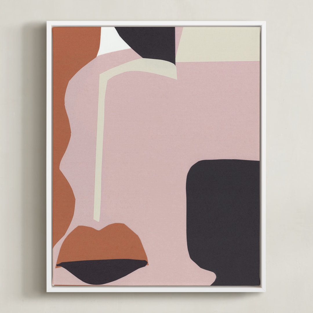 "Ava 1" - Art Print in Ginger Nutmeg by cyrille gulassa - Framed Canvas