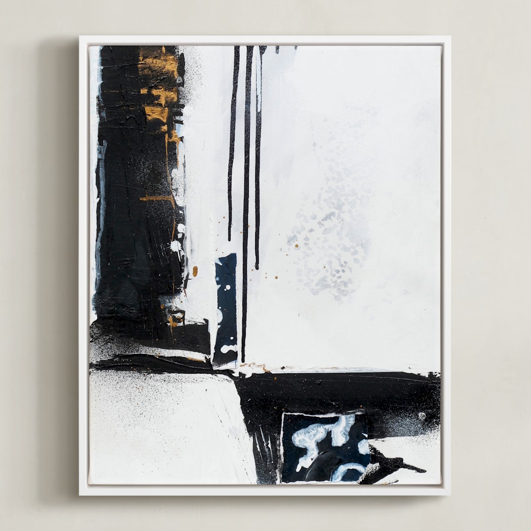 "The Juncture" - Art Print in Ink by Jeannine Chanin Penn - Framed Canvas