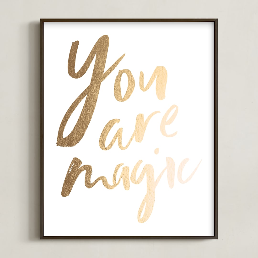 "Magical" - Custom Foil Print in Gold by AK Graphics - Framed