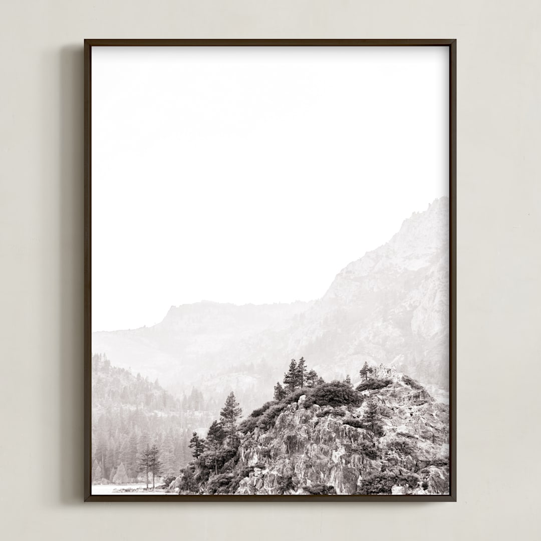"Little Island" - Art Print in Stone by Jamie Lollback - Framed